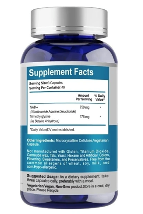 VIVALIFER Liposomal Nad+ 750 mg With TMG 375 mg 120 Capsul.Usa Menşei. 38.