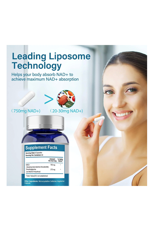 VIVALIFER Liposomal Nad+ 750 mg With TMG 375 mg 120 Capsul.Usa Menşei. 46.