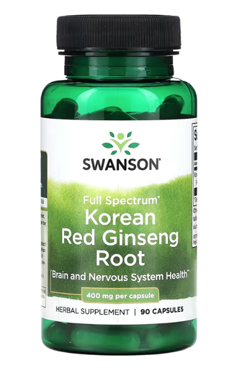 Swanson, Korean Red Ginseng Root, 400 mg, 90 Capsul.Usa Menşei