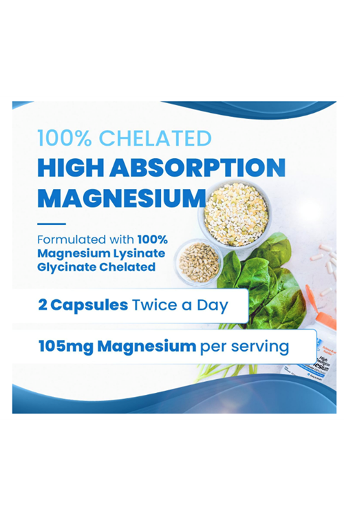 Doctor's Best  High Absorption Magnesium Lysinate Glycinate 105mg  120 Veggie Capsul.3940.