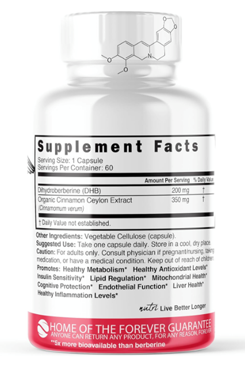 Nature's Fusions Ceylon Cinnamon - Dihydroberberine 200mg 60 Capsul.Abd Menşei.56.