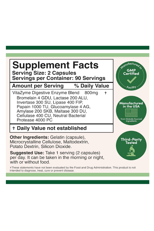 Double Wood Essential Digestive Enzymes (ÖSG ÖZEL SPORCU GIDALARI)  800mg 180 Capsul.39.