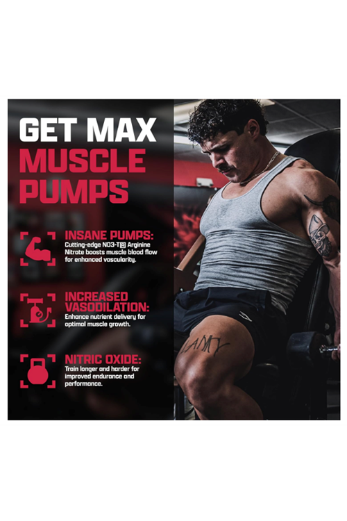 Nutrex Research NIOX Extreme Pumps NO3-T Arginine Nitrat with Vitamin C and AstraGin - Pump, Vascularity 90 Capsul.Usa Menşei