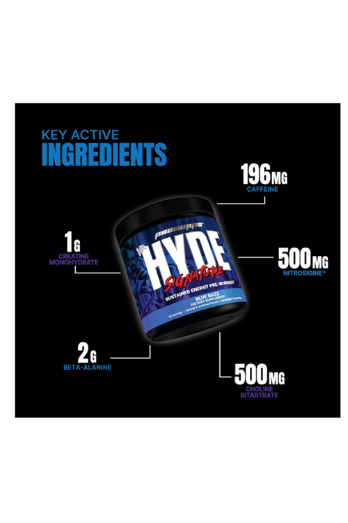 PROSUPPS Mr. Hyde Signature Pre Workout Creatine, Beta Alanine, TeaCrine and Caffeine, Energy, Focus Pumps 216gr.Usa Version