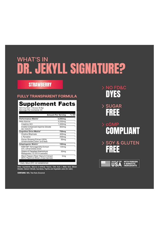 PROSUPPS Dr. Jekyll Signature Pre-Workout Powder (30 Servings, Strawberry) - Stimulant & Caffeine Free.Usa Menşeidir. 3944