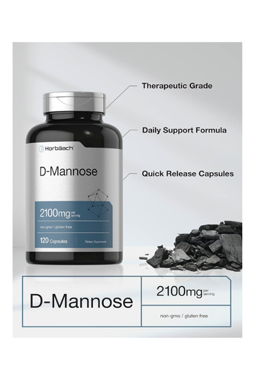 Horbäach D-Mannose  2100mg  120 Capsul.Usa Menşei.