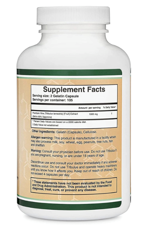 Double Wood (ÖSG ÖZEL SPORCU GIDALARI) Tribulus Terrestris for Men (Purest 95% Saponin Content) 210 Capsul..Abd Meşei.39.