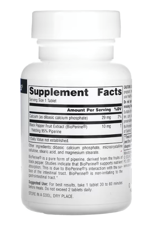 Source Naturals, BioPerine, Emilim Artışı İçin Çok Önemlidir 10 mg, 120 Tablet.Made ın Usa.34.