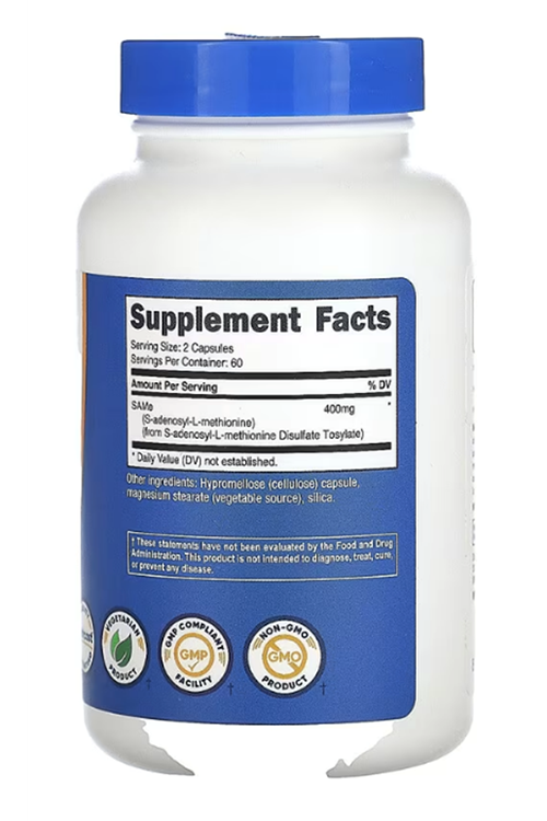 Nutricost, SAMe, 400 mg, 120 Capsules (200 mg per Capsule) .4056