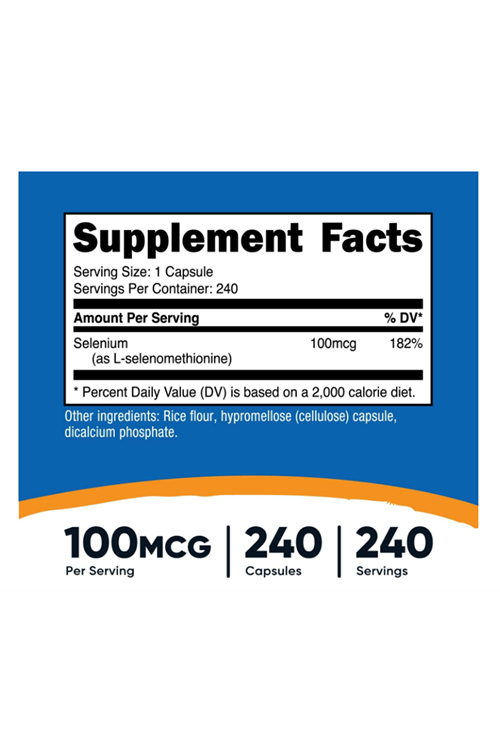 Nutricost Selenium  100mcg, 240 Capsul..Abd Menşei.35.