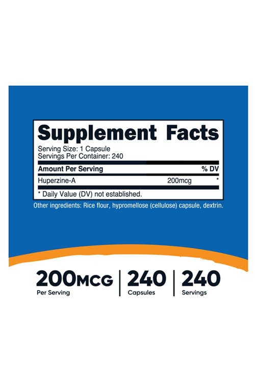 Nutricost Huperzine A  200mcg, 240 Capsul.Tr Tek Yetkili SATICISI OZELSPORCUGIDALARI'DIR.Abd Menşei.4141