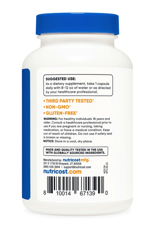 Nutricost Huperzine A  200mcg, 240 Capsul.Abd Menşei.4141