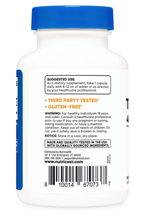 Nutricost Theobromine 400mg, 90 Vegetarian Capsul.