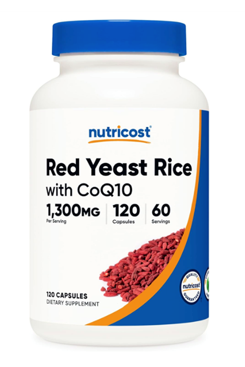 Nutricost, Red Yeast Rice With CoQ10, 1,300 mg, 120 Capsules (650 mg per Capsule).4139.