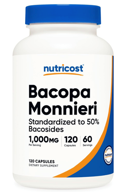 Nutricost Bacopa Monnieri 1000mg, 120 Capsul (60 Servings)..Abd Menşei.39.