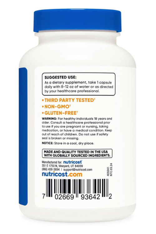 Nutricost Goldenseal Root 600mg, 120 Capsul..Abd Menşei.4138