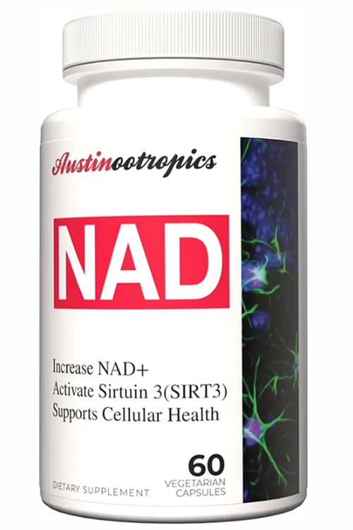 Austinootropics NAD Nicotinamide Adenine Dinucleotide Pure Potency 500mg  60 capsul.Made ın Usa