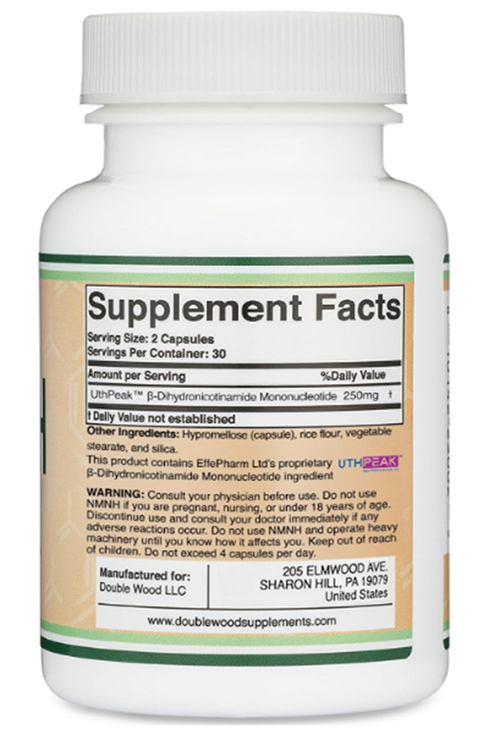 Double Wood NMNH (NMN Supplement Alternative) 250mg  60 Capsul..(ABD MENŞEİ).77.