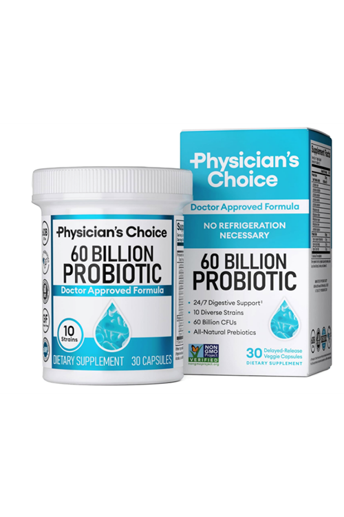 Physician's Choice Probiotics 60 Billion CFU - 10 Strains + Organic Prebiotics - Immune, Digestive & Gut Health 30 Capsul.Made ın Usa.3952
