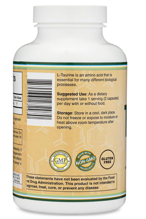 Double Wood Taurine 1000mg Per Serving, 180 Capsul.From the American Distributor Company.4033