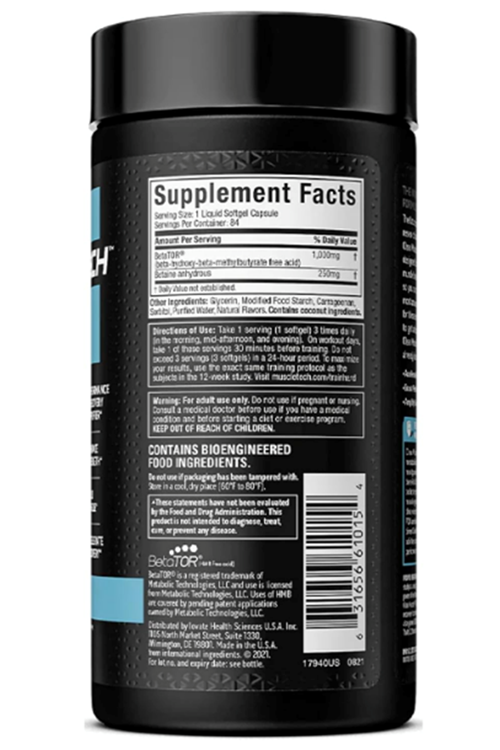 Muscletech Clear Muscle HMB Free Acid 42 Liq,uid Softgels.Usa Menşei.3939