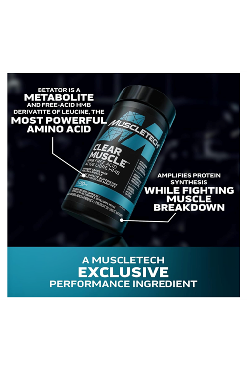 Muscletech Clear Muscle HMB Free Acid 42 Liq,uid Softgels.Usa Menşei.3939
