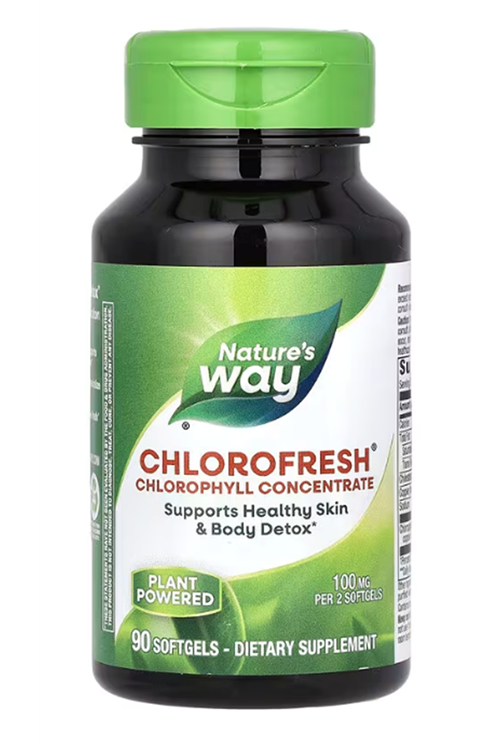 Nature's Way, Chlorofresh, Chlorophyll Concentrate, 100 mg, 90 Softgels (50 mg per Softgel).Made ın Usa.3837