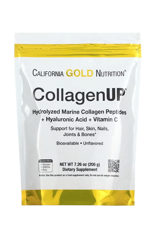 California Gold Nutrition, CollagenUP, Hydrolyzed Marine Collagen Hyaluronic Acid and Vitamin C, Unflavored, (206 gr).Abd Menşei.03941