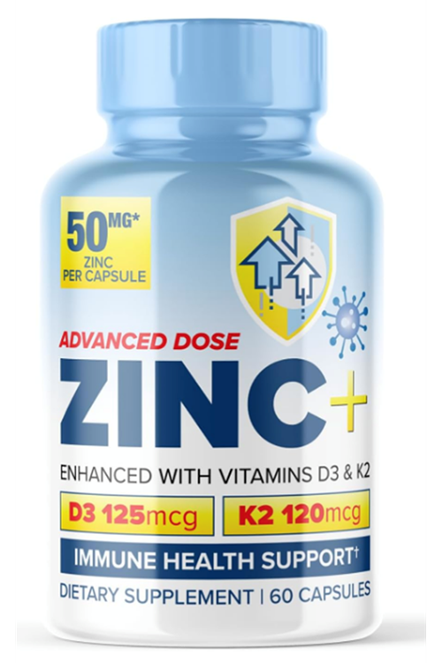 MaxLife Naturals ZINC  Picolinate + Immune Health Support - Enhanced with Vitamin D3 and K2 60 Capsul.Abd Menşei.4131.