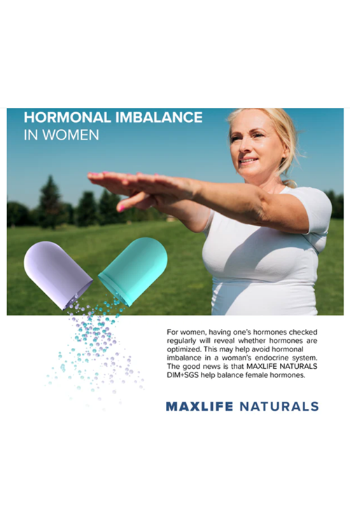Maxlife Naturals DIM+SGS Natural Estrogen Support - 120 capsul. Usa 46.