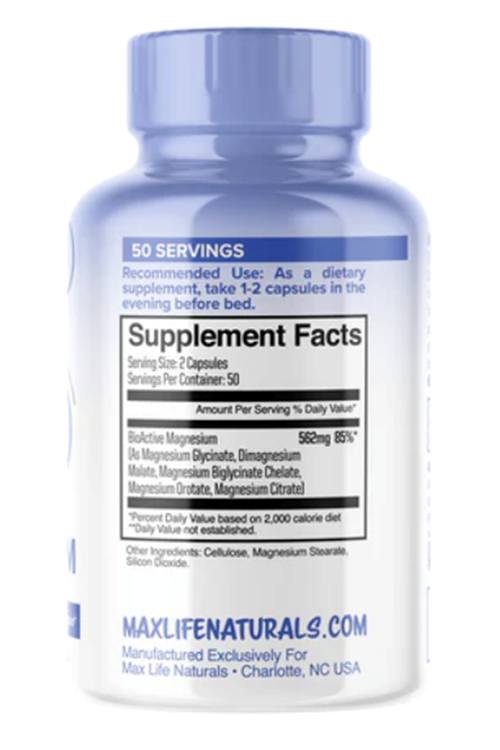 Maxlife Naturals Bioactive Magnesium 100 capsul. Usa Menşei.3941