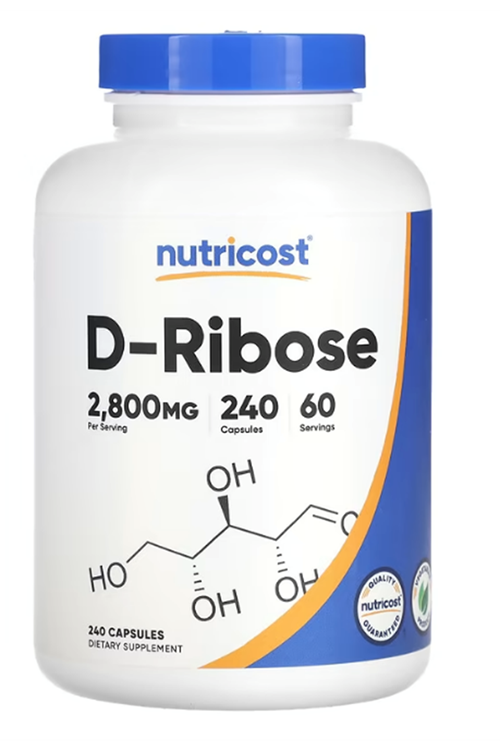 Nutricost, D-Ribose, 2,800 mg, 240 Capsul.