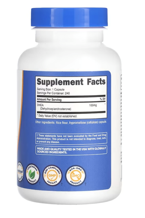Nutricost  Dehydroepiandrosterone 100mg  240 Capsul.