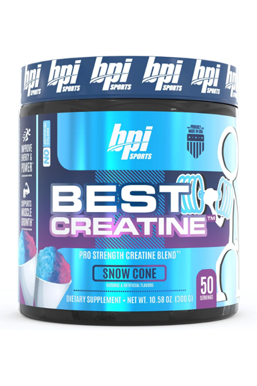 BPI Sports Best Creatine - Creatine Monohydrate, Himalayan Salt - Strength, Pump, Endurance, Muscle Growth, Muscle Definition - No Bloat - 50 Servings