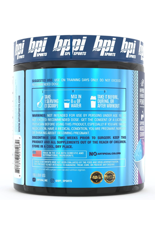 BPI Sports Best Creatine - Creatine Monohydrate, Himalayan Salt - Strength, Pump, Endurance, Muscle Growth, Muscle Definition - No Bloat - 50 Servings