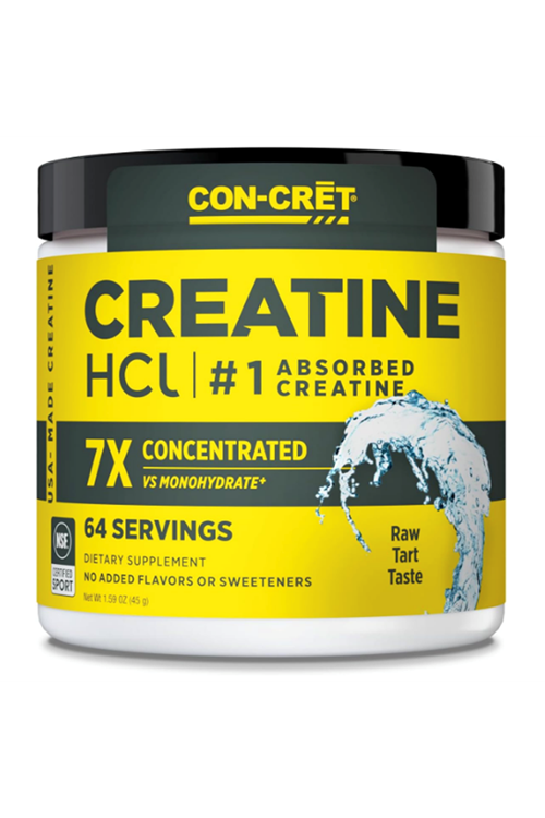 CON-CRET Creatine HCl Powder Muscle, Cognitive, Cellular Energy Support  No Bloating or Cramps  USA Made & NSF Certified  Unflavored (64 Serving).50.