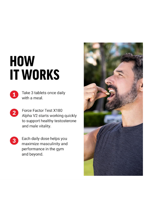 FORCE FACTOR Test X180 Alpha V2 , 120 Tablet. Made ın Usa.57