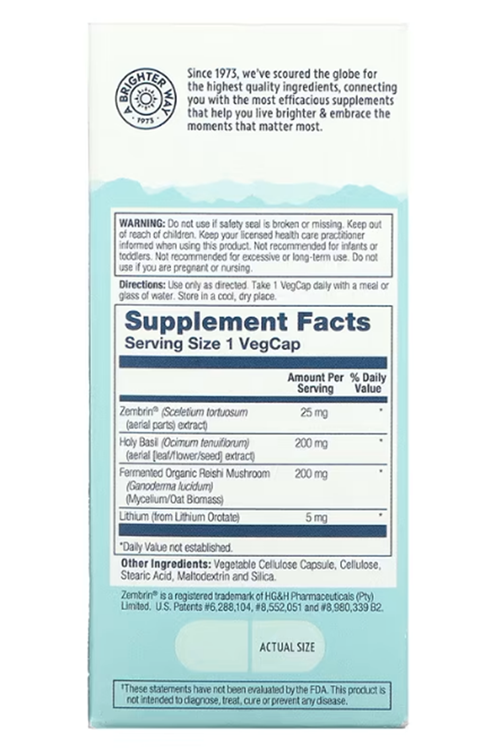 Solaray Supplament SharpMind Mood, 30 Vegcapsul.Abd Menşei.4053