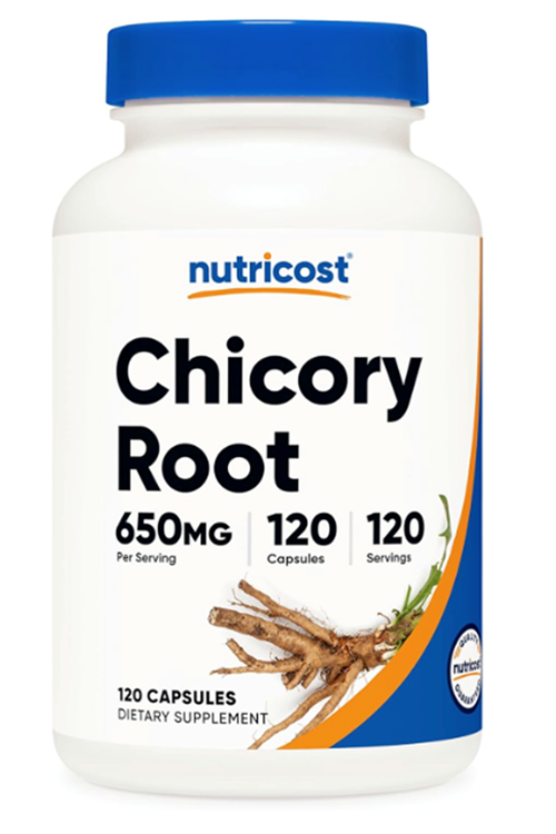 Nutricost Chicory Root 650mg Per Capsule - 120 Plant-Based Capsul.
