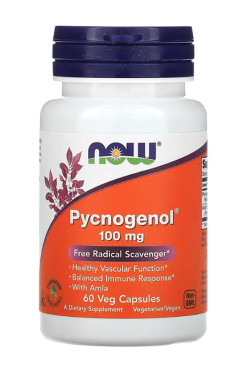 NOW Foods, Pycnogenol, 100 mg, 60 Veg Capsules.Abd Menşei.4181