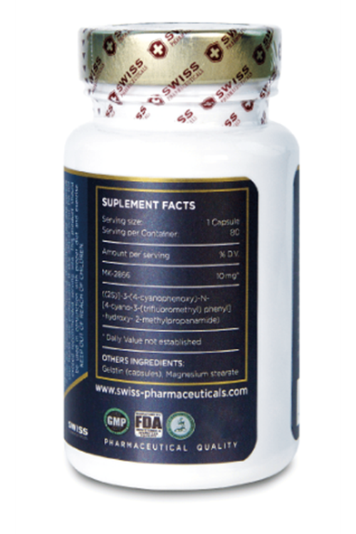 Swiss Pharmaceuticals OSTARINE (MK-2866) 10mg 80 Capsul. Orj Swiss Made. 4555