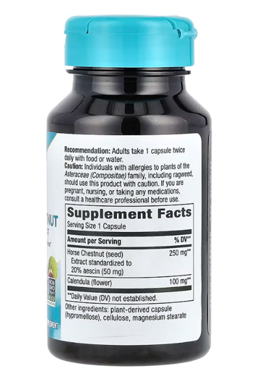 Nature's Way, Horse Chestnut, Premium Extract, 250 mg, 90 Vegan Capsules.Made ın Usa.3937