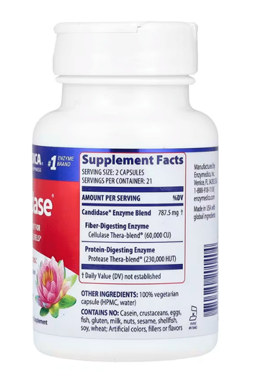 Enzymedica, Candidase, 42 Capsules.Abd Menşei.51.