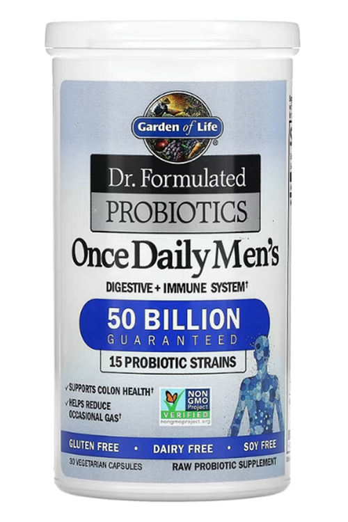 Garden of Life, Dr. Formulated Probiotics, Once Daily Men's, 50 Billion, 30 Vegetarian Capsul.Made ın Usa.3959