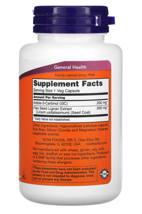NOW Foods, Indole-3-Carbinol, 200 mg, 60 Veg Capsules