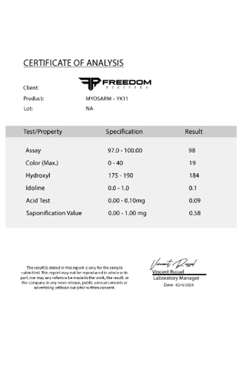 Freedom Research  MYOSARM – YK11  90 Capsul.Made ın Usa 40.
