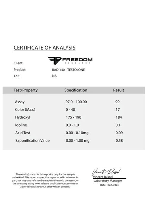 Freedom Research RAD 140 - TESTOLONE 90 Capsul.Made ın Usa 4040