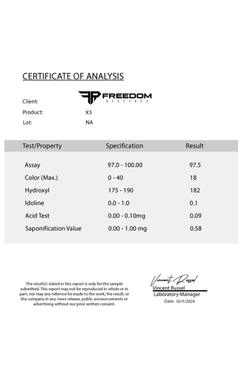 Freedom Research  X-3  MİX  MK-677 - LGD-4033 - MK-2866  60 Capsul. Made ın Usa 4254