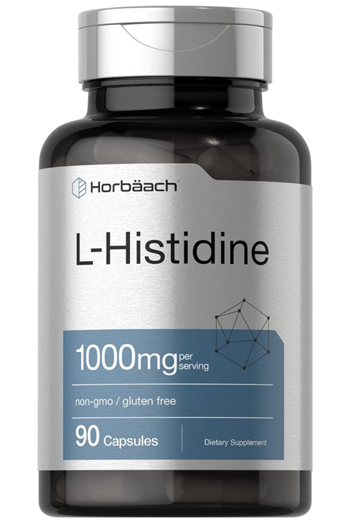 Horbaach L-Histidine 1000mg 90 Capsules Non-GMO and Gluten Free.4045