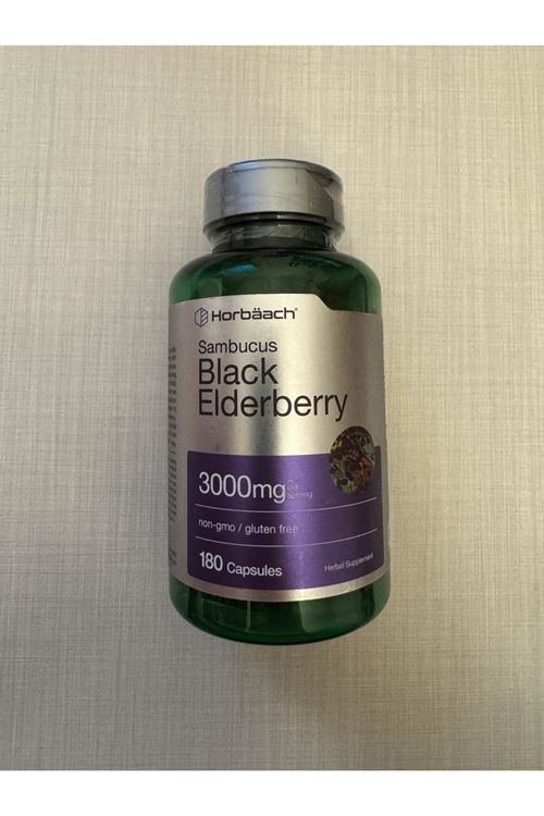 Horbaach Sambucus Black Elderberry  3000mg  180 Capsul.Usa Menşei.37.